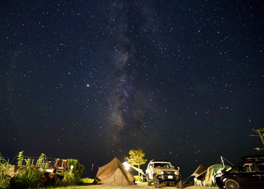星が綺麗にみえるキャンプ場　静岡県