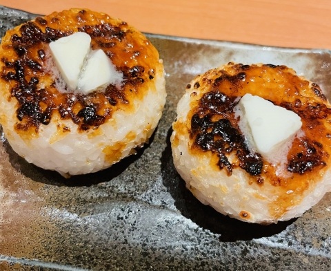 焚き火 焼きおにぎり アルミホイル