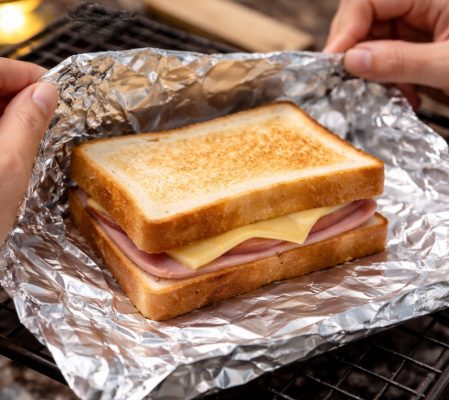 焚き火 ホットサンド アルミホイル